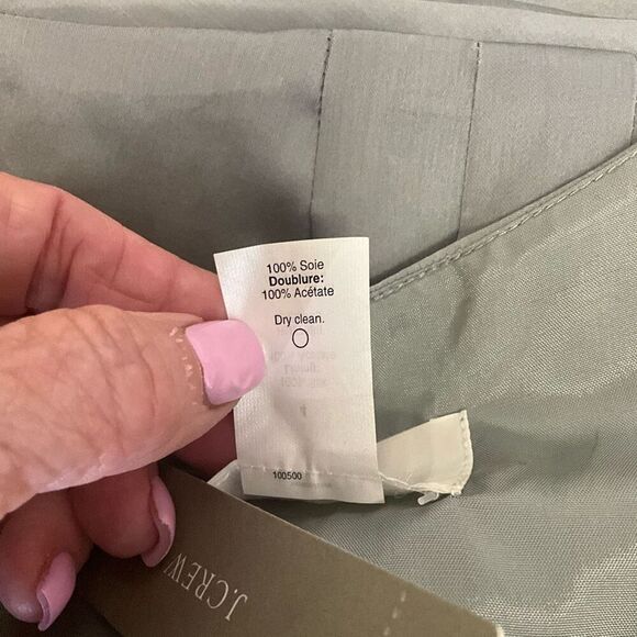 Brand New J. Crew Women’s 4 100% Silk Melanie Knee Length Dress Grey Wrap - Picture 12 of 15